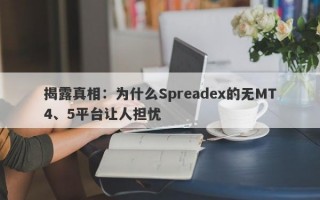 揭露真相：为什么Spreadex的无MT4、5平台让人担忧