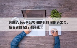 万腾Vatee平台客服拖延时间拒绝出金，投资者维权行动升级