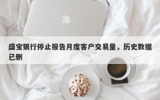 盛宝银行停止报告月度客户交易量，历史数据已删