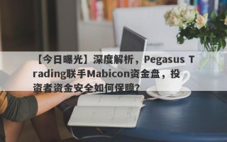 【今日曝光】深度解析，Pegasus Trading联手Mabicon资金盘，投资者资金安全如何保障？