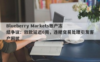 Blueberry Markets账户冻结争议：放款延迟6周，违规交易处理引发客户困扰