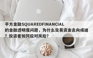 平方金融SQUAREDFINANCIAL的金融透明度问题，为什么交易资金去向成谜？投资者如何应对风险？