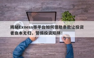 揭秘Exness等平台如何借助条款让投资者血本无归，警惕投资陷阱！