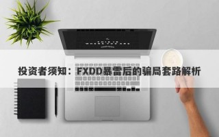 投资者须知：FXDD暴雷后的骗局套路解析