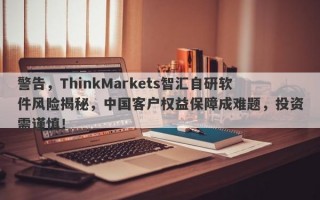 警告，ThinkMarkets智汇自研软件风险揭秘，中国客户权益保障成难题，投资需谨慎！