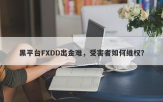 黑平台FXDD出金难，受害者如何维权？