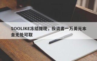 SOOLIKE冻结提现，投资者一万美元本金无处可取